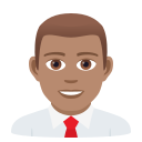 Download Man Office Worker Medium Skin Tone Emoji By Joypixels